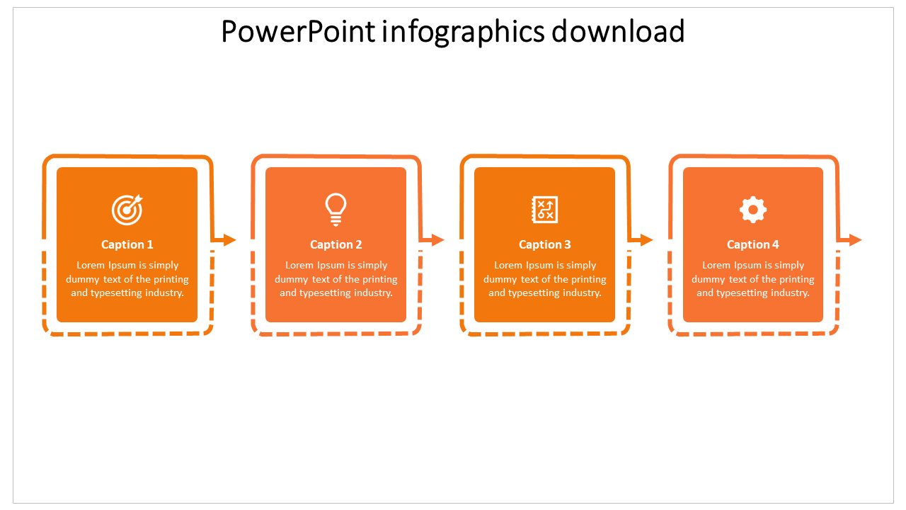 powerpoint infographics download-4-orange